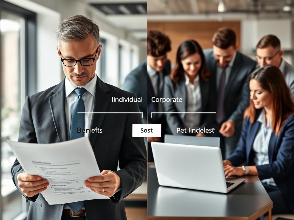 comparação planos individuais empresariais