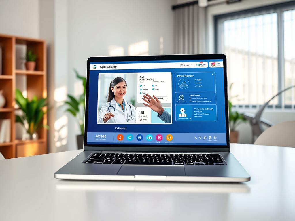 saúde tela plataforma telemedicina