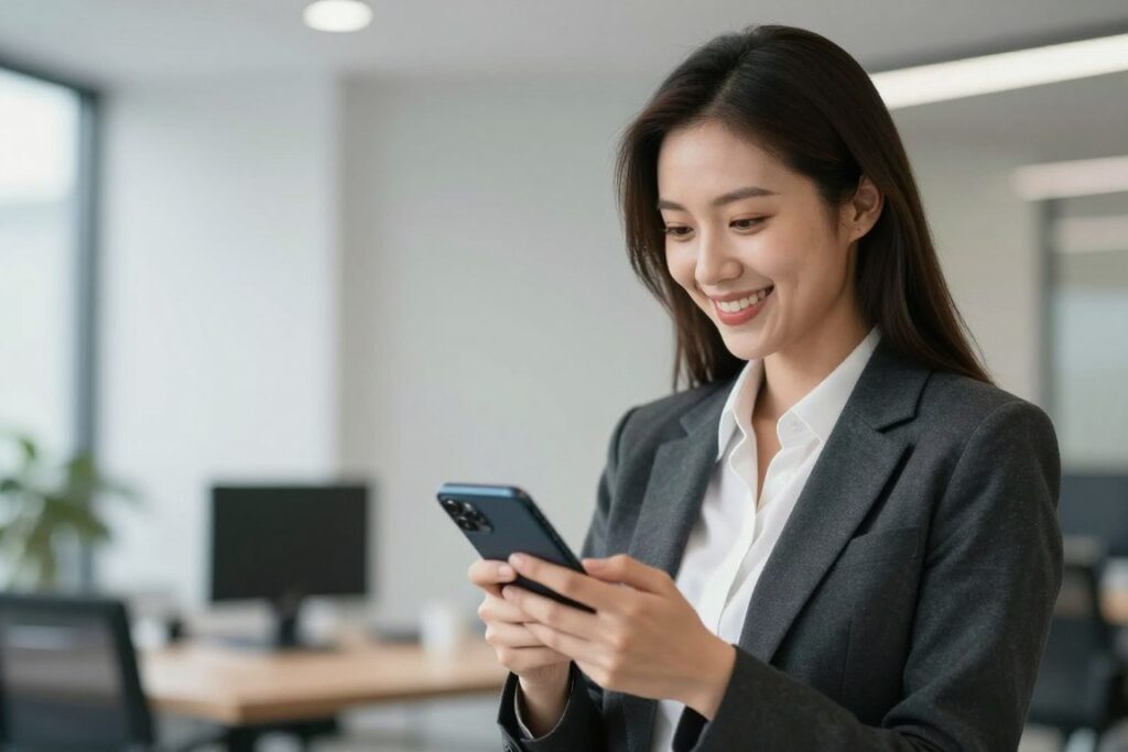 profissional satisfeito com benefícios do plano